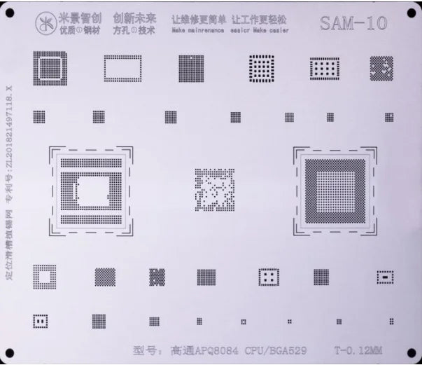 Mijing SAM1-16 BGA Reballing Stencil Kit for Samsung