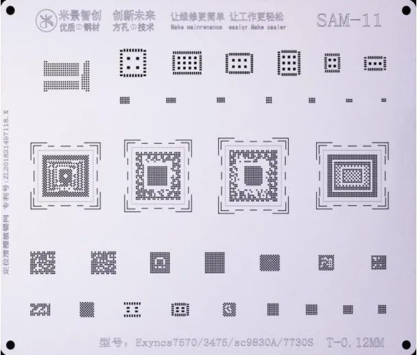 Mijing SAM1-16 BGA Reballing Stencil Kit for Samsung