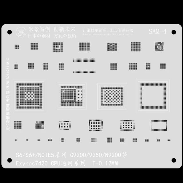 Mijing SAM1-16 BGA Reballing Stencil Kit for Samsung