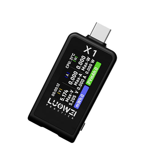 LUOWEI X1 USB-C Tester Tools HD Color Screen Voltage Current Power Detector