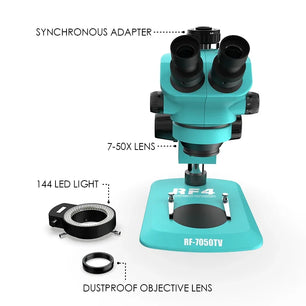 RF7050TV 7-50X Continuous Zoom Triocular microscope