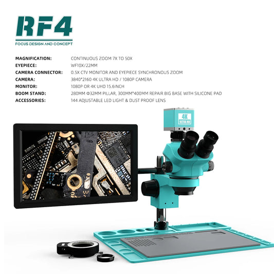 HDMI 4K 15.6Inch Microscope RF7050TVD2-4KC1-M156