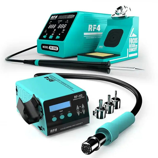 RF4 LED Digital Soldering Station Hot Air Gun