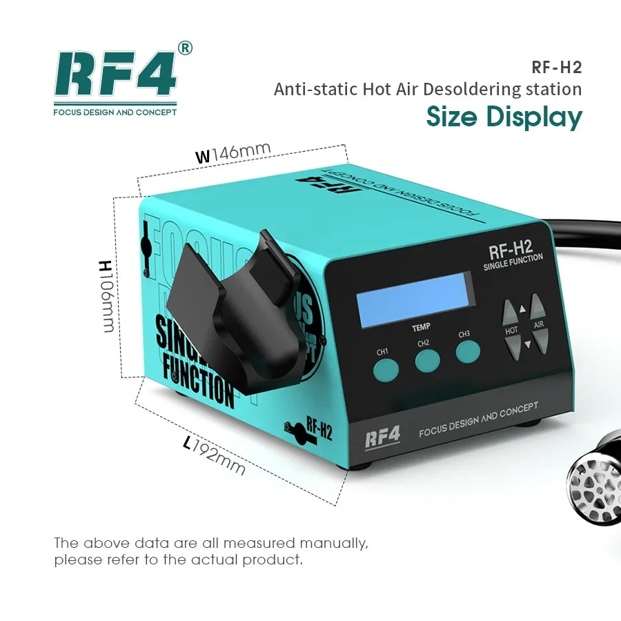 RF4 LED Digital Soldering Station Hot Air Gun