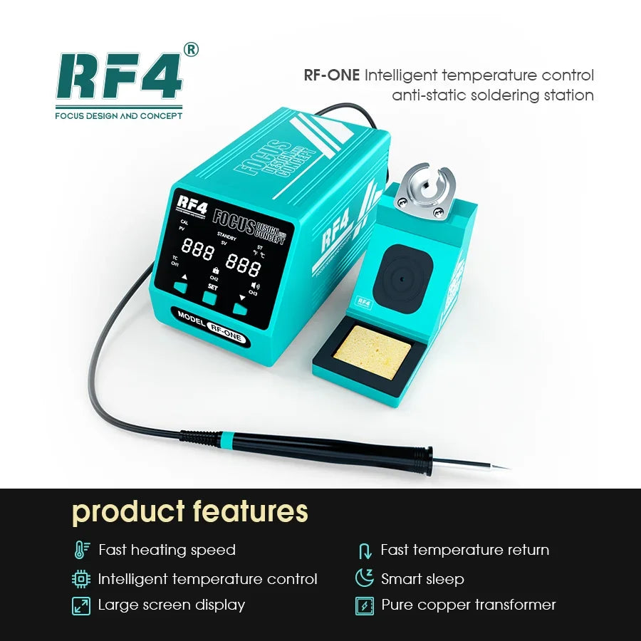 RF4 LED Digital Soldering Station Hot Air Gun