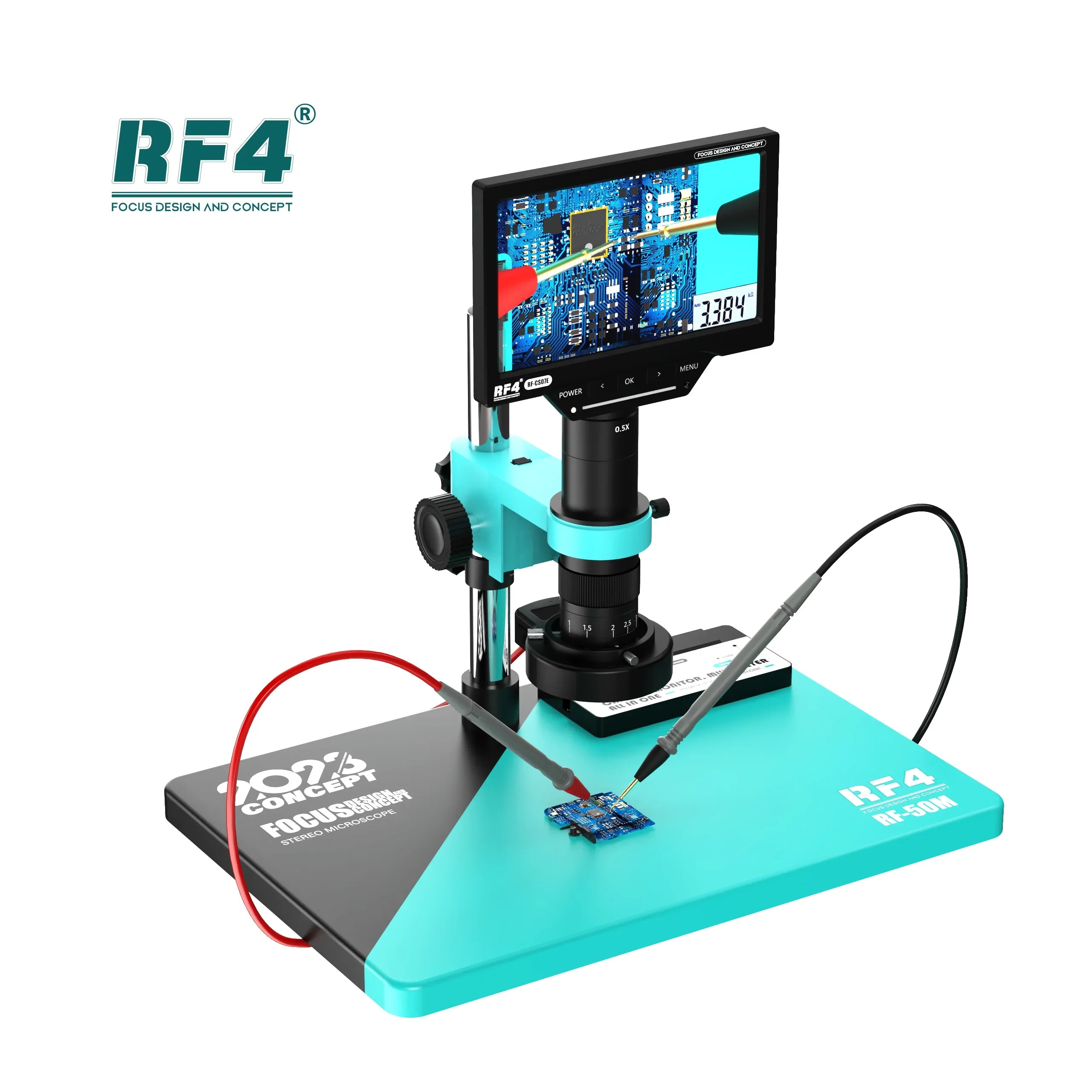 RF4 RF-50M Digital Video HD Microscope Color LCD Display