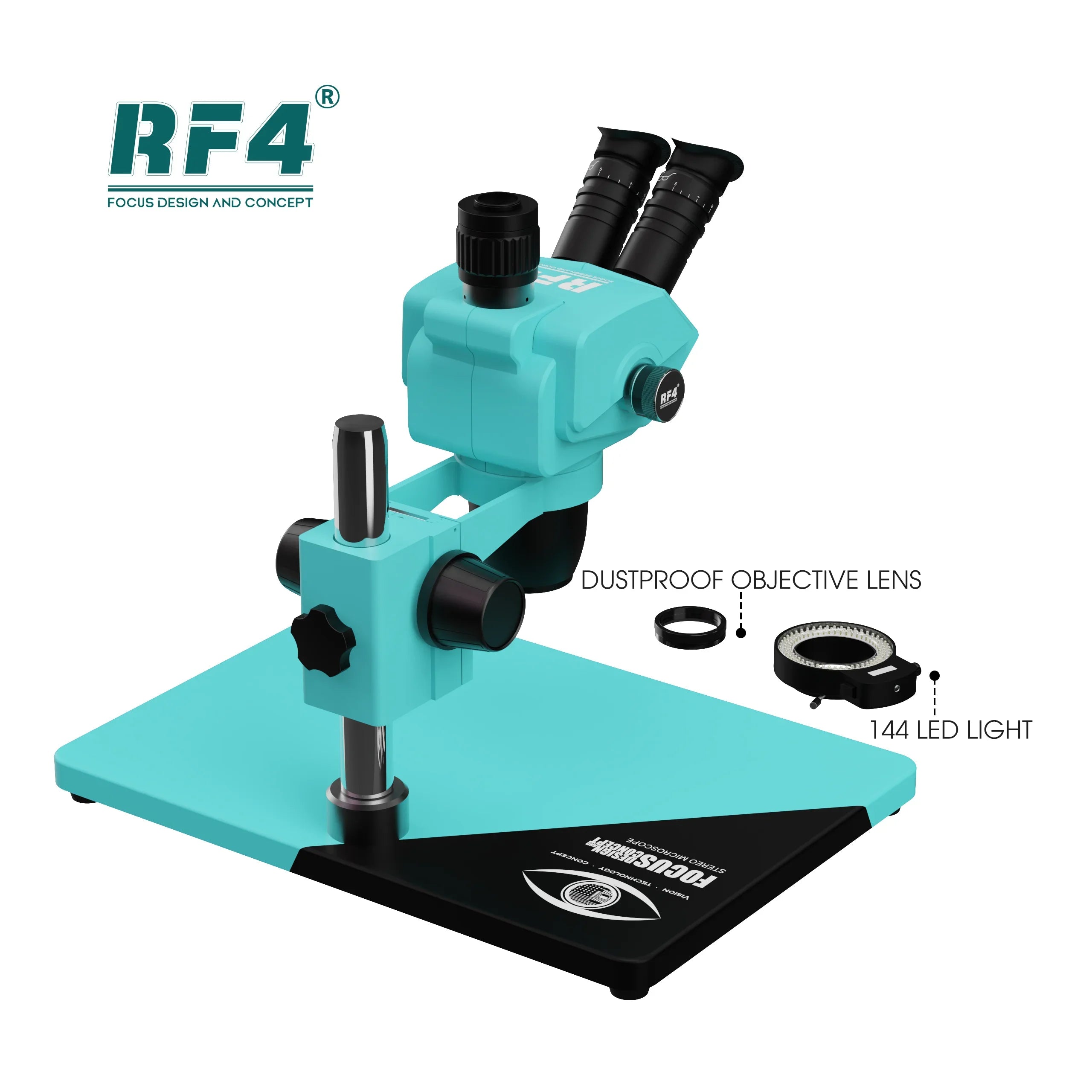 RF4 RF-6565PRO HD Trinocular Stereo Microscope