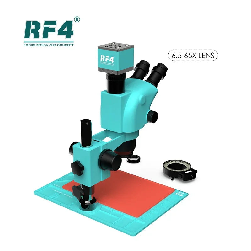 RF4 RF6565-PO4-4K 6.5-65X 4K Trinocular Stereo Microscope