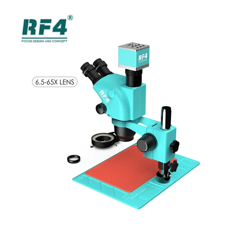 RF4 RF6565-PO4-4K 6.5-65X 4K Trinocular Stereo Microscope