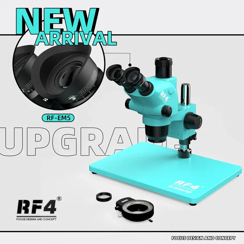 RF4 RF6565TVP Trinocular Stereo Microscope 6.5-65X