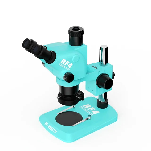 RF6565TV 6.5X to 65X Trinocular Microscope 144 LED Light