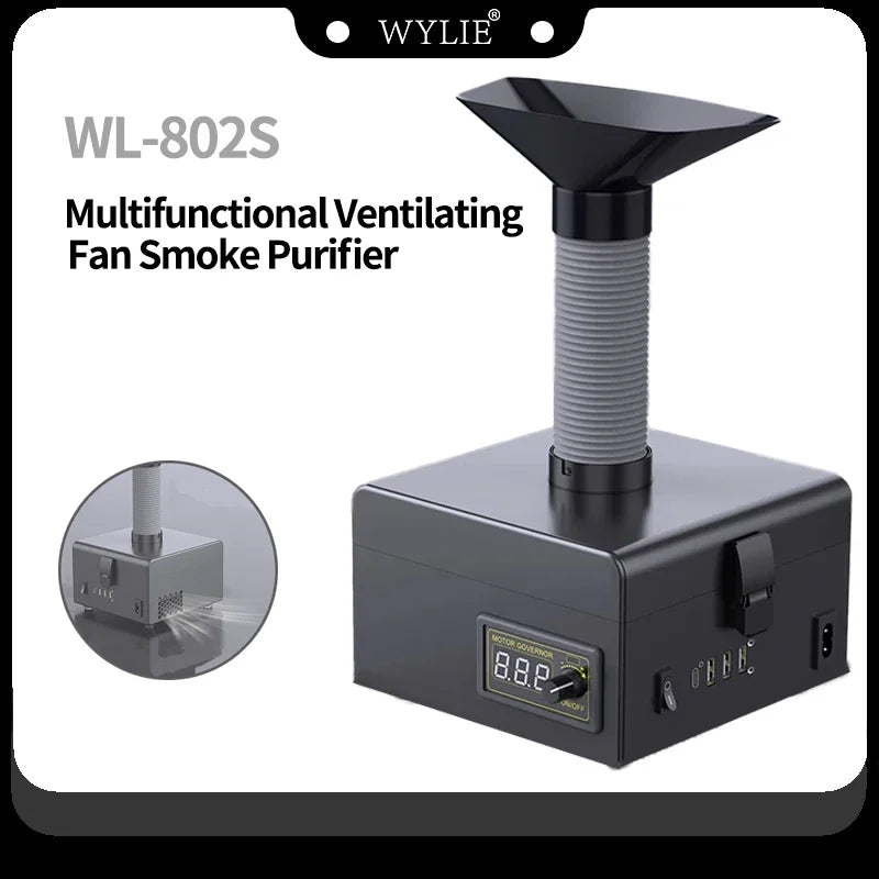 WYLIE WL-802S  Fume Extractor Desktop Soldering Smoke
