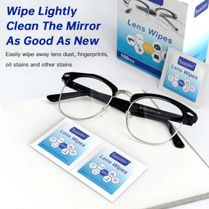 100pcs Glasses Cleaning Lens Wipes