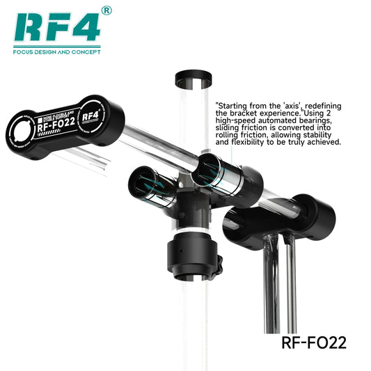 RF4 RF-FO22 360° Rotation Adjustable Universal Double Arm Microscope Accessories