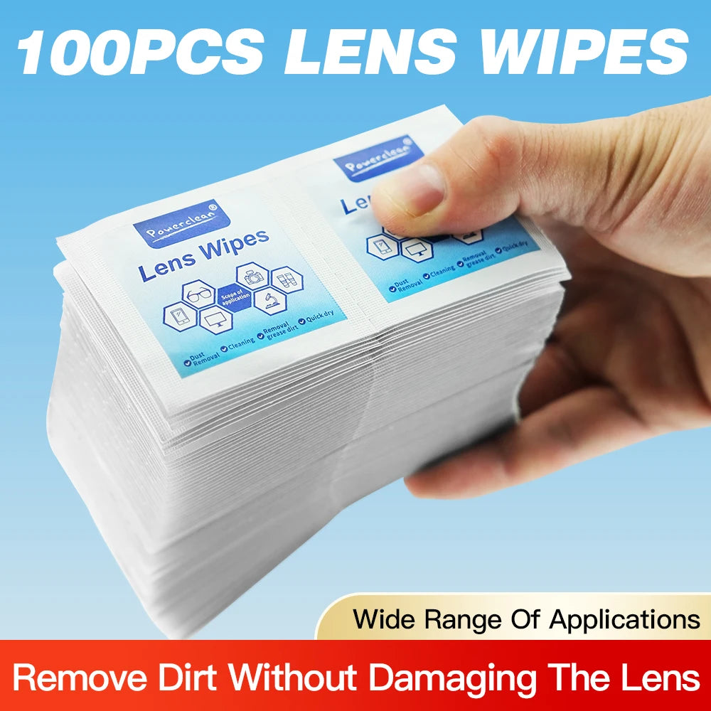 100pcs Glasses Cleaning Lens Wipes