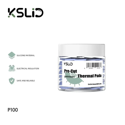 KSLID P100 100PCS Thermal Insulating Silicone Sheet