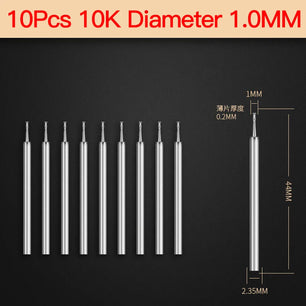 10Pcs 2.35 Shank Diamond Grinding Burr Needle