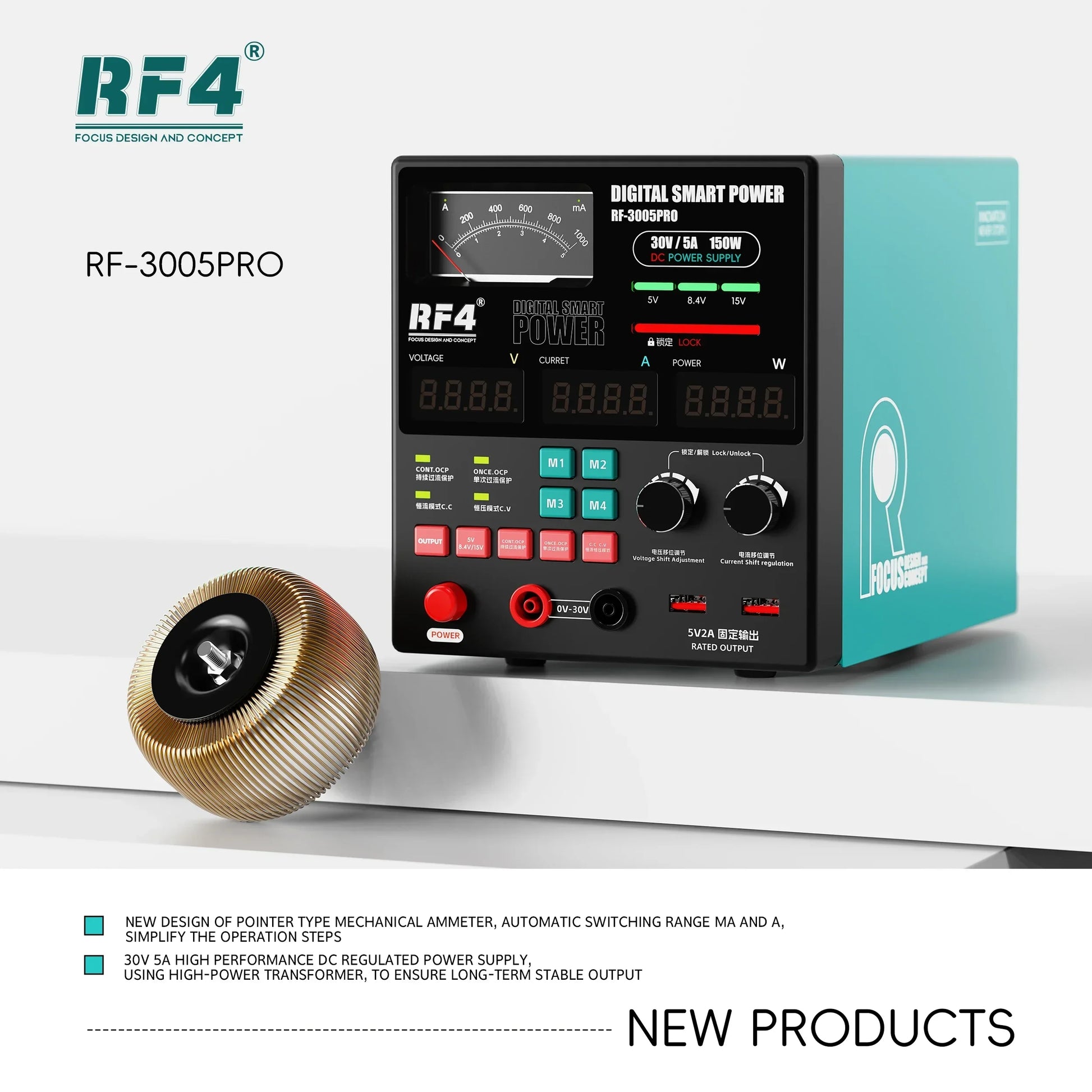 RF4-3005PRO RF3005D Digital Smart Power Meter