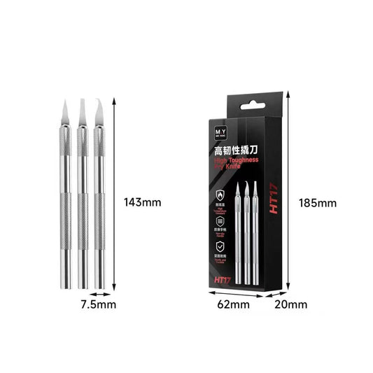 YCS M.Y HT17 High Toughness Pry Knife 3Pcs Glue Remover Set for Phone Repair