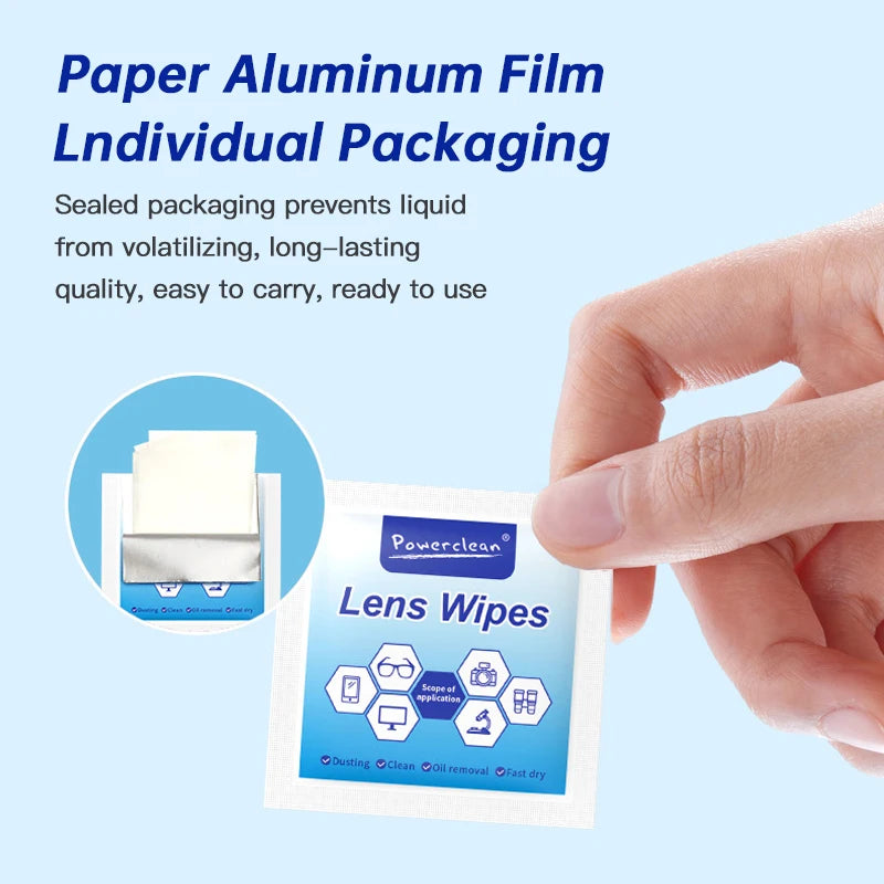 100pcs Glasses Cleaning Lens Wipes