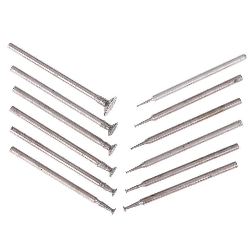 10Pcs 2.35 Shank Diamond Grinding Burr Needle