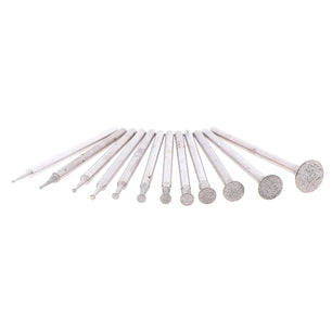 10Pcs 2.35 Shank Diamond Grinding Burr Needle