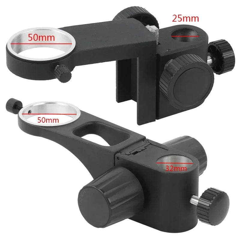 50mm Focus Adjustable Arm Holder Microscope Zoom Lens Gear Accessories