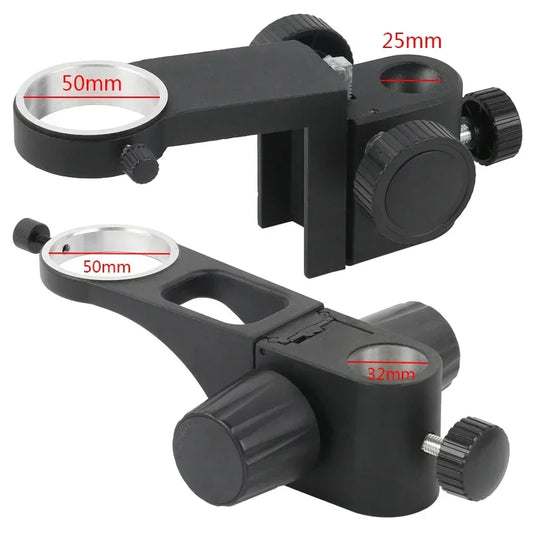 50mm Focus Adjustable Arm Holder Microscope Zoom Lens Gear Accessories