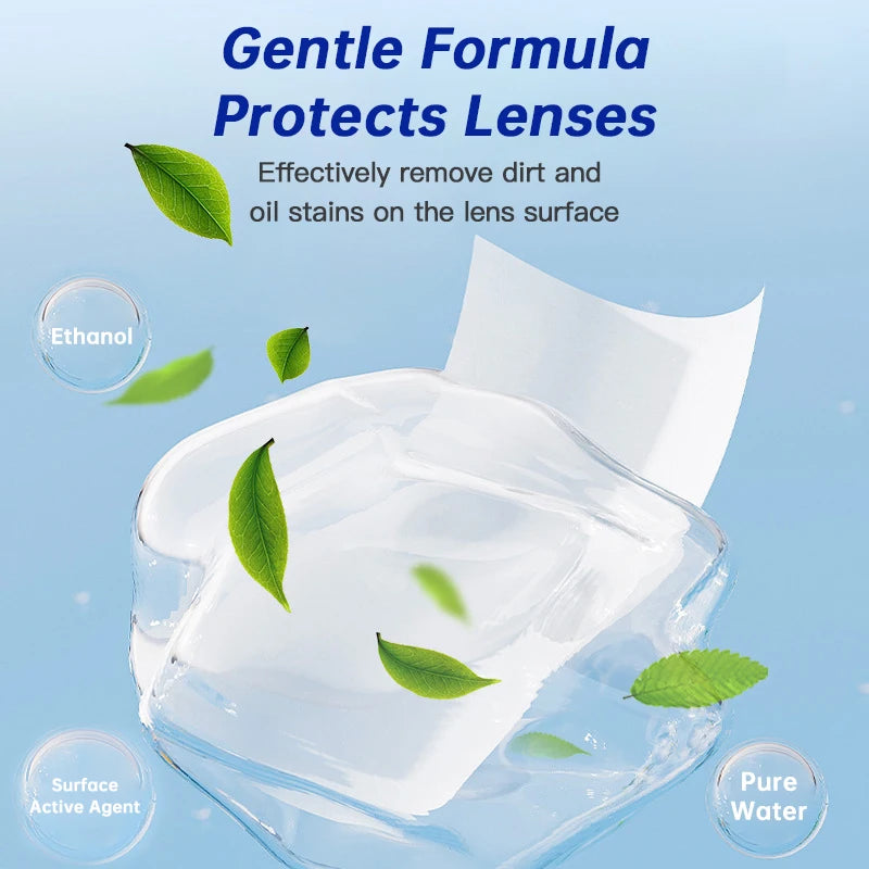 100pcs Glasses Cleaning Lens Wipes