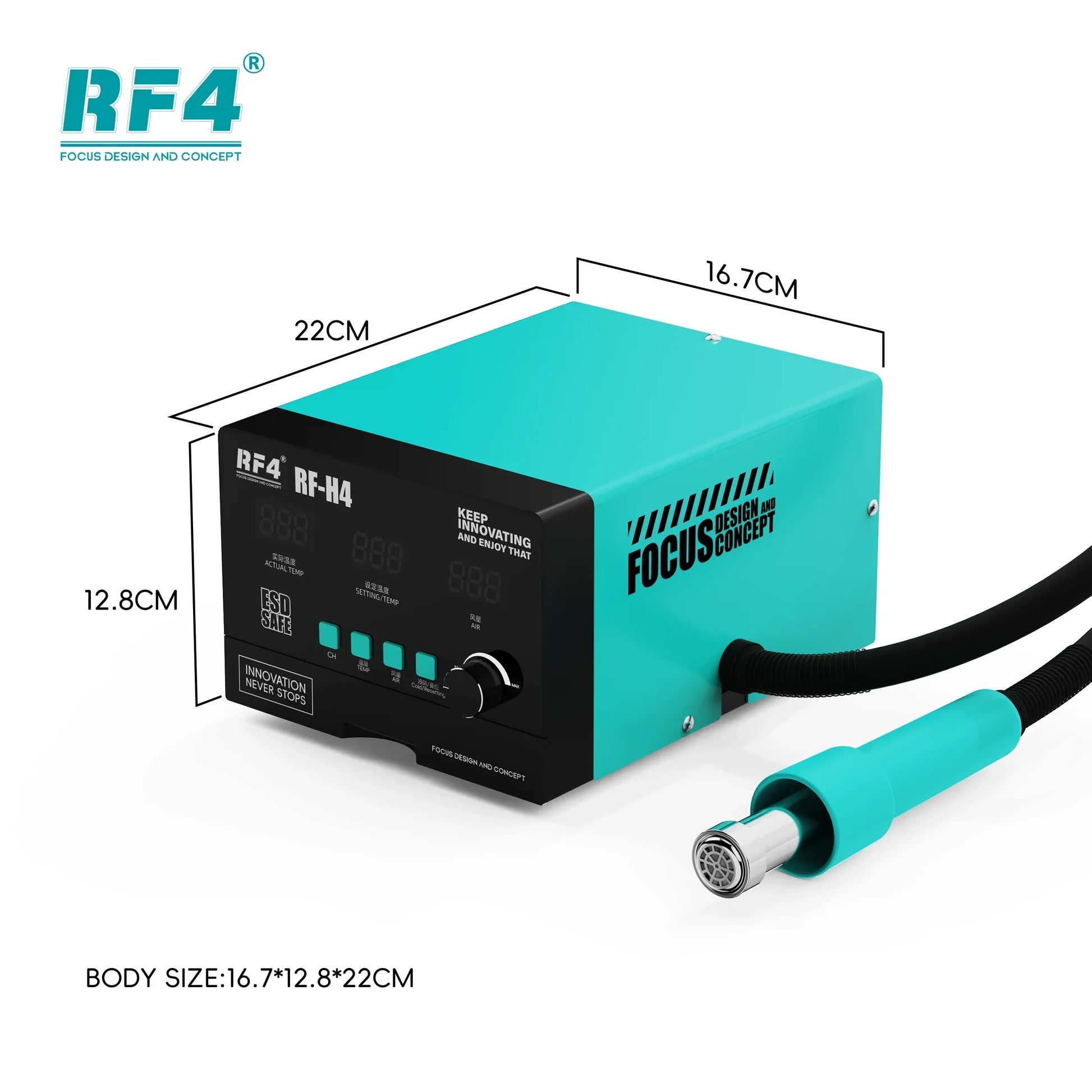 RF4 RF-H4 1200W Hot Air Gun Rework DeSoldering Station