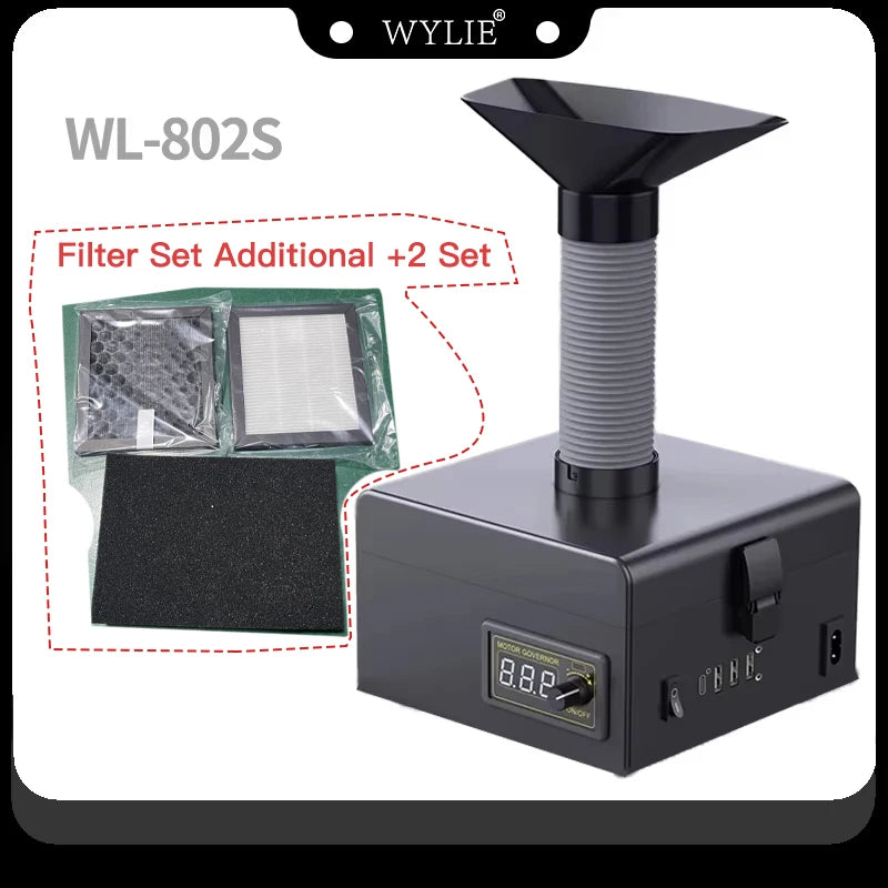 WYLIE WL-802S  Fume Extractor Desktop Soldering Smoke