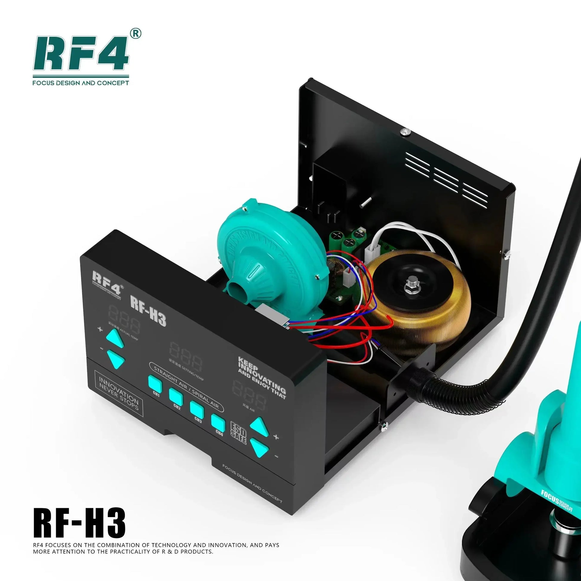 RF4 RF-H3 1200W Fast Desoldering Hot Air Gun