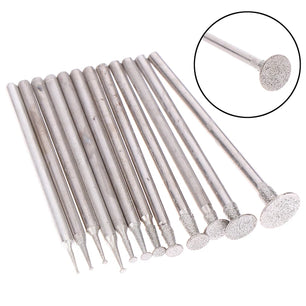 10Pcs 2.35 Shank Diamond Grinding Burr Needle