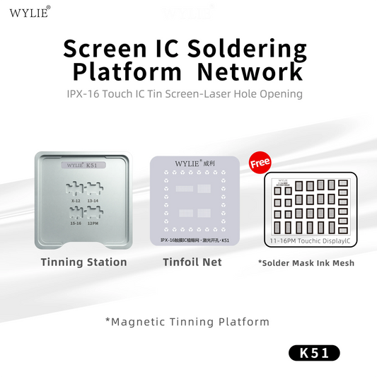 WYLIE K51 Magnetic Soldering Platform for iPhone X-16 Series