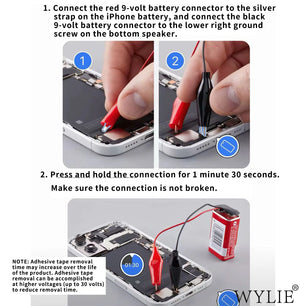 WYLIE 9V Battery Buckle 150mm Line Length Battery
