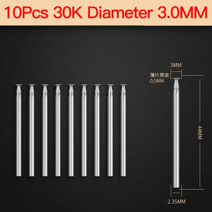10Pcs 2.35 Shank Diamond Grinding Burr Needle