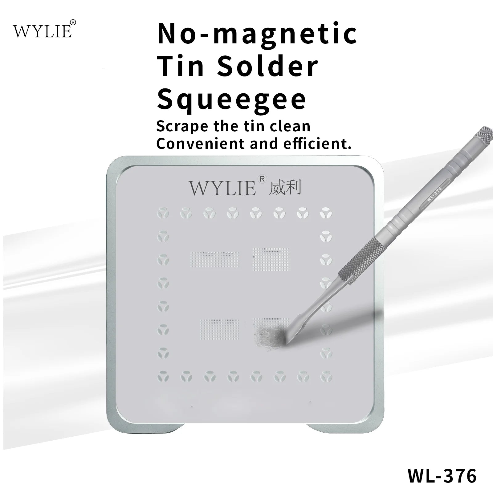 Wylie WL-376 Stainless Steel Anti-slip Handle Magnetic Tin Scraper