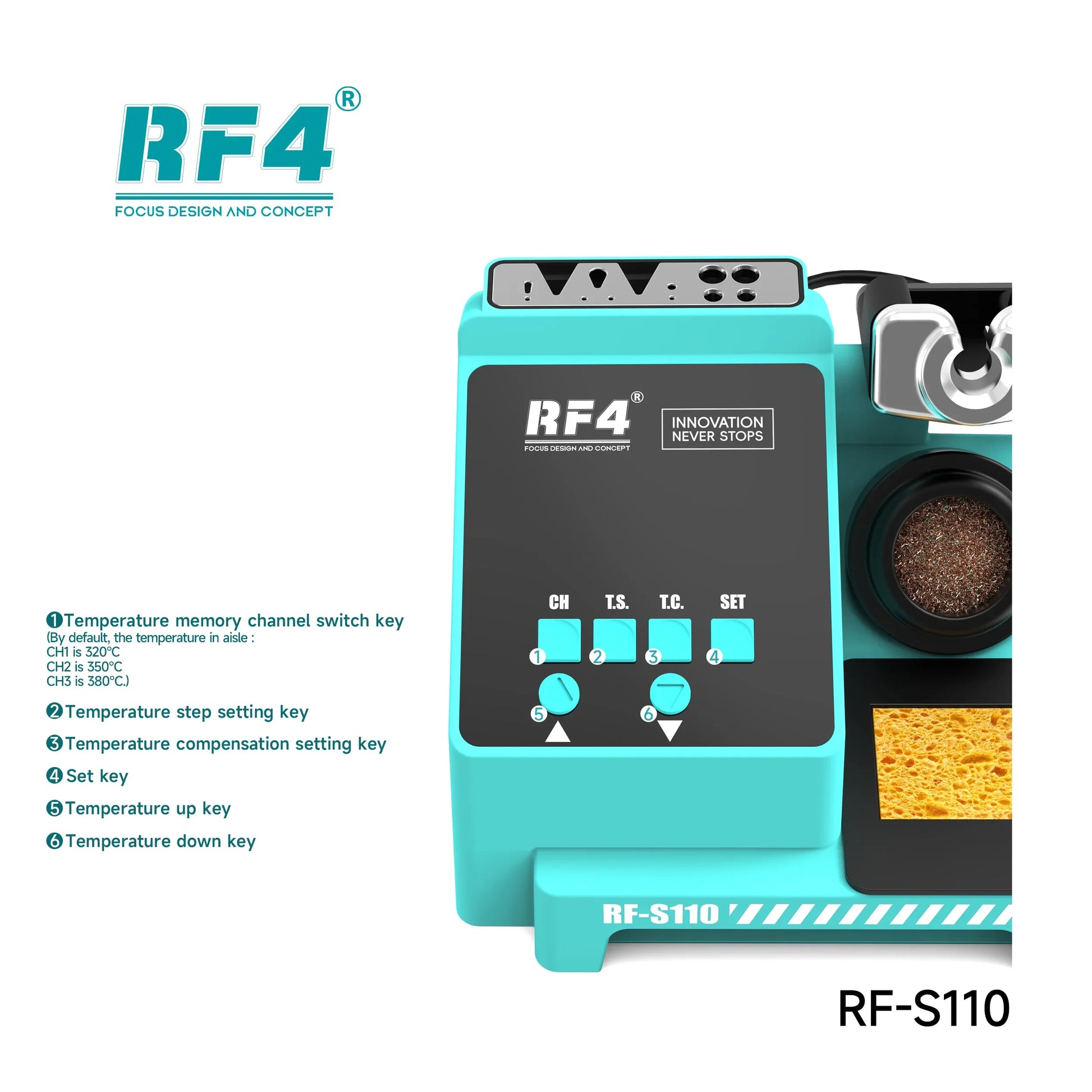 RF4 S110 TCP Soldering Station With C210 Handle