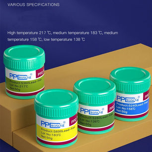 PPD Lead-free Solder Paste Low Medium High Temperature Melting Point 138 158 183 217°C