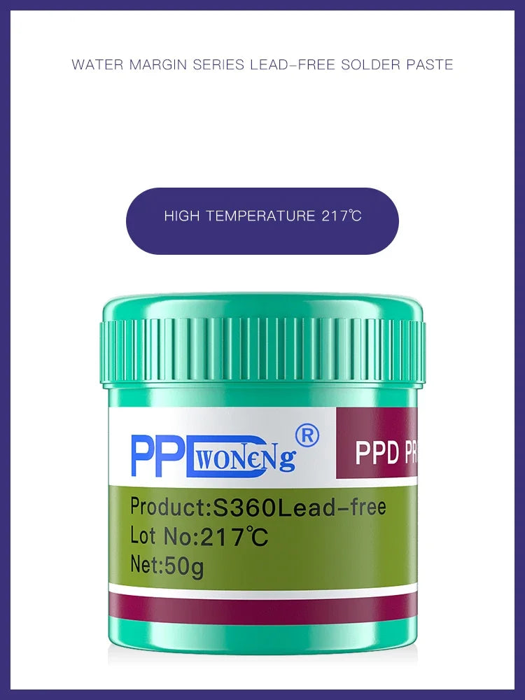 PPD Lead-free Solder Paste Low Medium High Temperature Melting Point 138 158 183 217°C