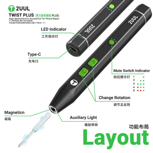 2UUL SD16 TWIST PLUS High-Speed Electric Torque Screwdriver