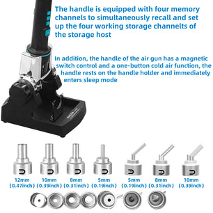 SUGON 8630Pro 1300W Hot Air Gun Digital Display BGA Rework Station Curved Nozzle Welding Repair Desoldering Station