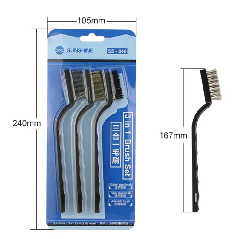 SUNSHINE SS-046 3 In1 IC Phone Repair Cleaning Brush