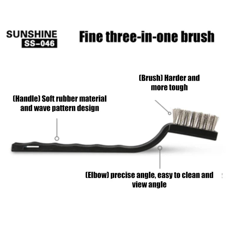 SUNSHINE SS-046 3 In1 IC Phone Repair Cleaning Brush