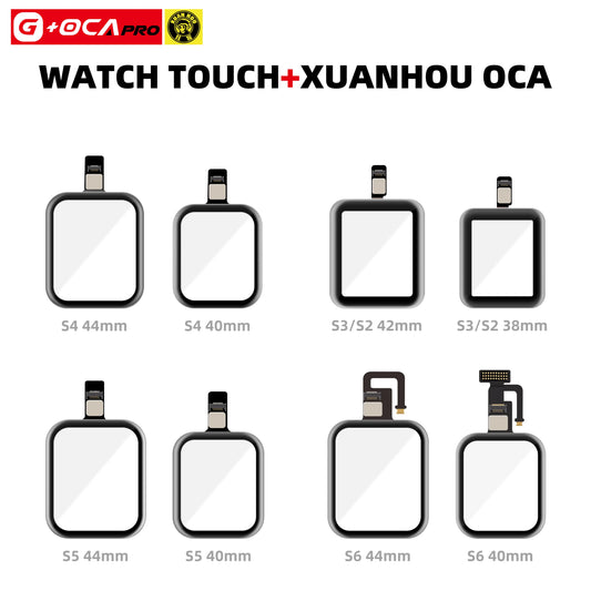 G+OCA pro Touch Screen Digitizer Front Outer Glass Panel For Apple Watch Series 1-6