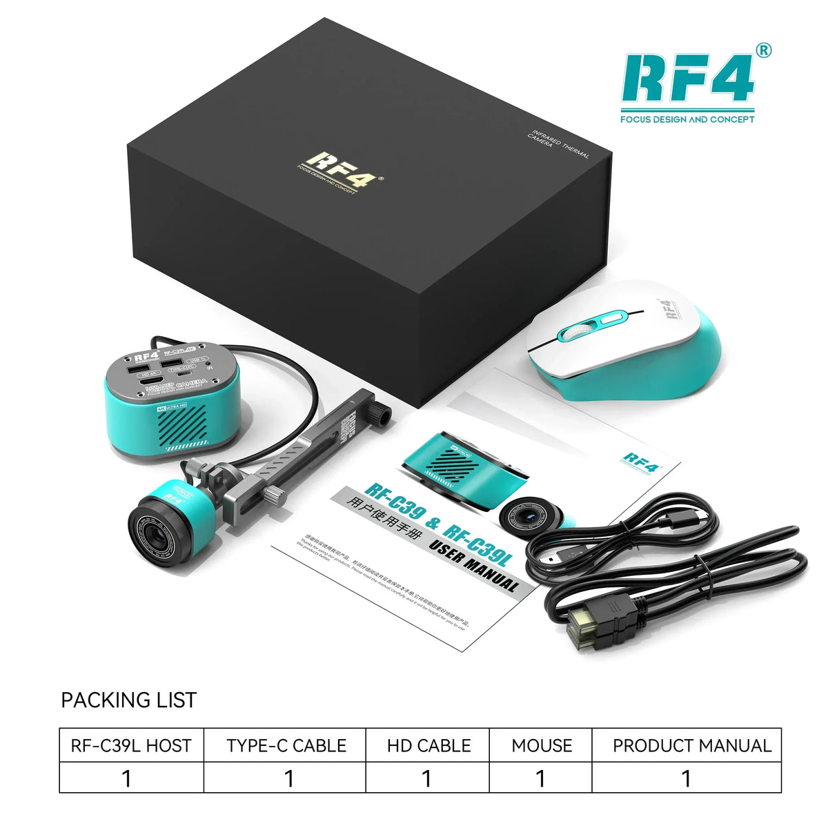 Barett Rf4 RF4 RF-C39L Dual Spectral 4K Thermal Imager Camera With Fixed Trestle ...