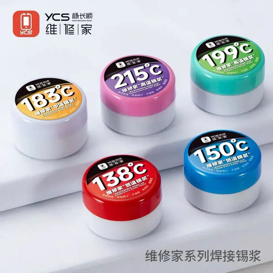 YCS 50g 138° 150°  183° 199° 215° Solder Paste