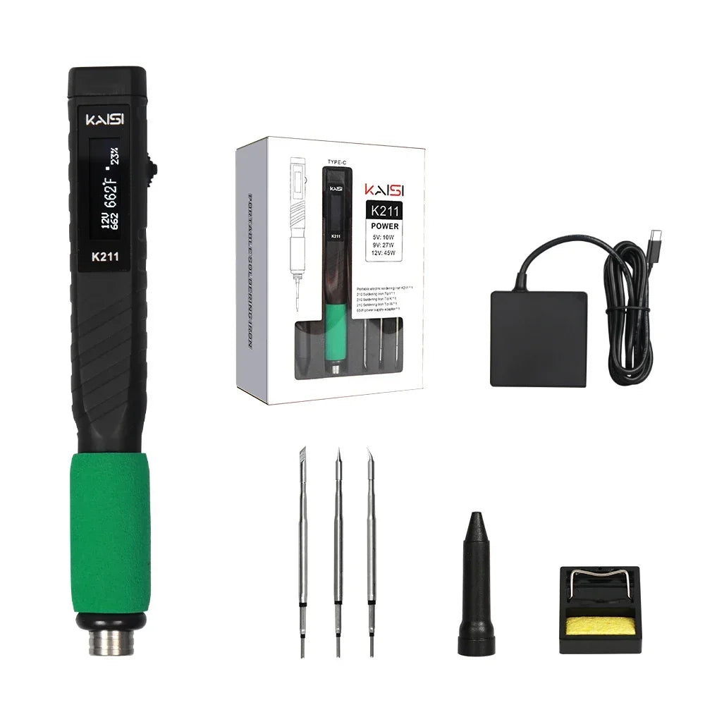 Kaisi K211 65W Portable Soldering Station USB