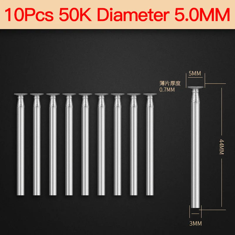 10Pcs 2.35 Shank Diamond Grinding Burr Needle