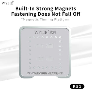 WYLIE K51 Magnetic Soldering Platform for iPhone X-16 Series